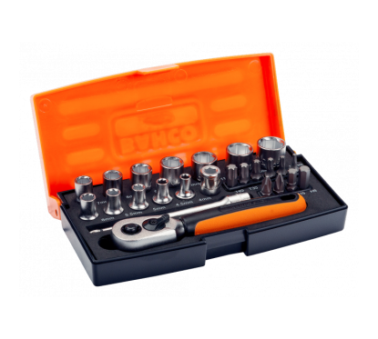 Ratelset + 6-punts doppen en schroefbits