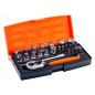 Ratelset + 6-punts doppen en schroefbits