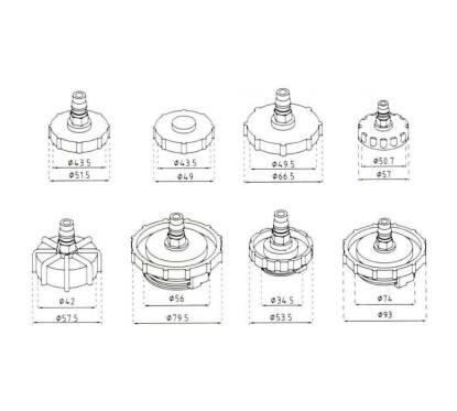 Set of 12 brake bleeder plugs