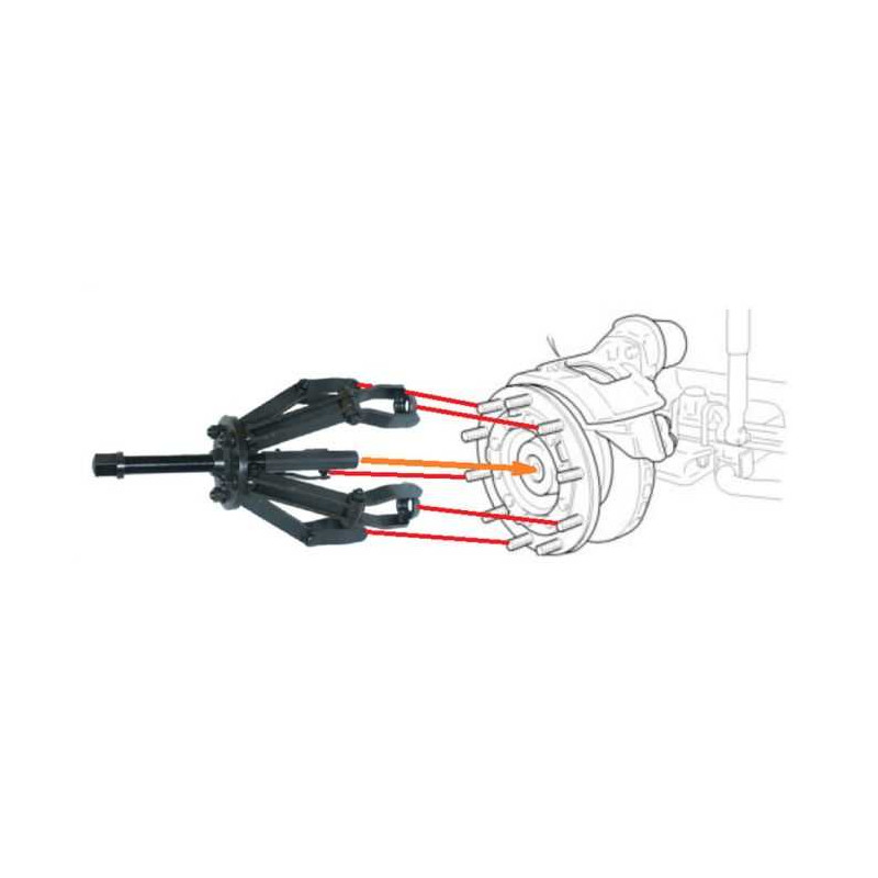 PL Universal 5-spoke hub puller