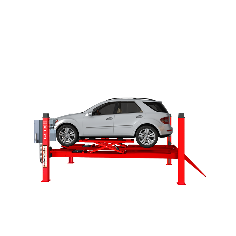 4-Säulen-Hebebühne 5T mit eingebauter Schere 4T 4-Säulen-Hebebühne 5T mit eingebauter Schere 4T
