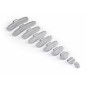 Coated impact weights for steel rims Coated impact weights for steel rims