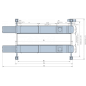 Sollevatore a 4 colonne 5T con forbici integrate 4T Sollevatore a 4 colonne 5T con forbici integrate 4T