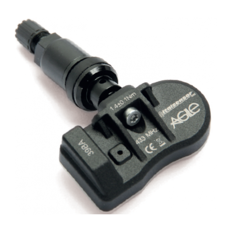 Valvola a vite nera con sensore TPMS universale 433 Mhz (x2) Valvola a vite nera con sensore TPMS universale 433 Mhz (x2)